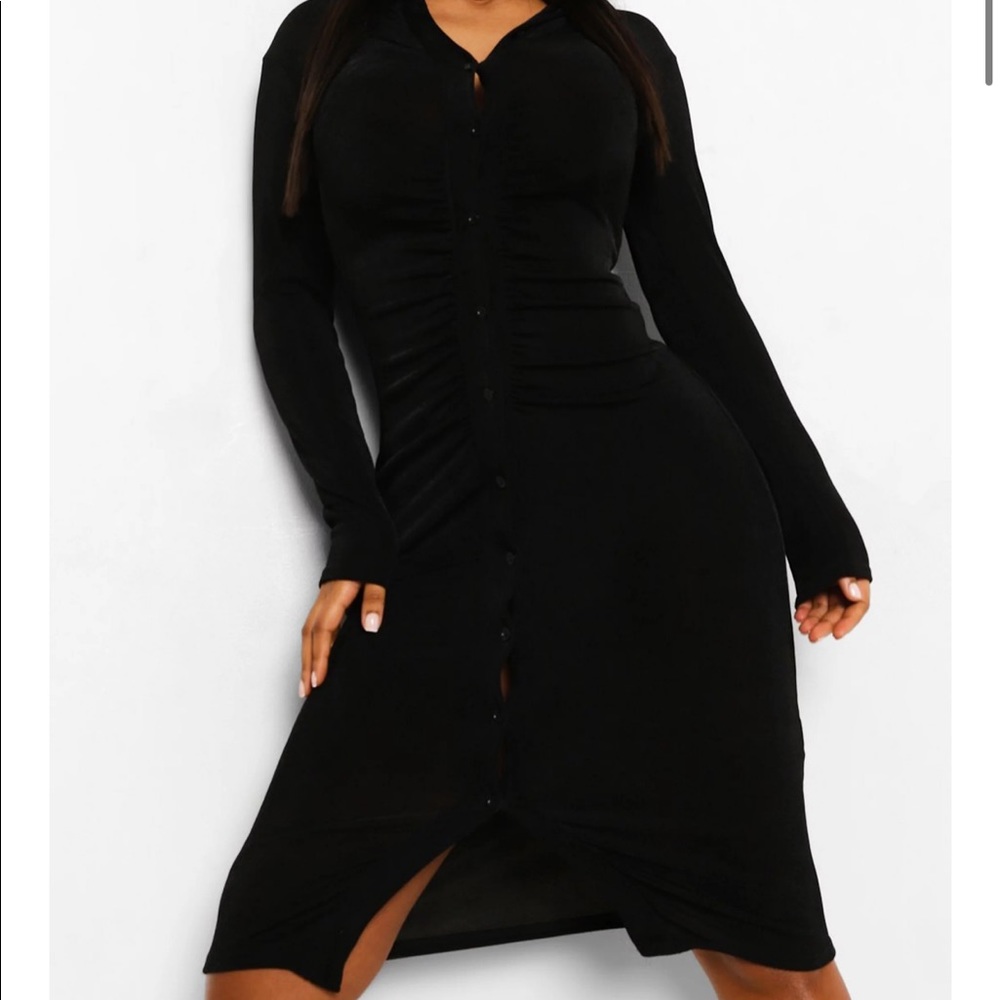 MIDI black slinky dress